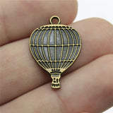 WYSIWYG 10pcs 24x16mm Pendant Hot Air Balloon Charm Pendants For Jewelry Making 2 Colors Hot Air Balloon Pendants