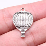 WYSIWYG 10pcs 24x16mm Pendant Hot Air Balloon Charm Pendants For Jewelry Making 2 Colors Hot Air Balloon Pendants