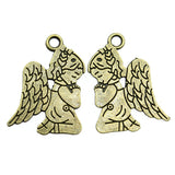 WYSIWYG 10pcs 24x17mm Antique Silver Color Antique Bronze Guardian Angel Charms Charms Angel Pray Guardian Praying Angel Charms