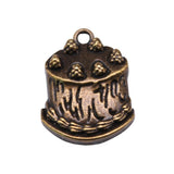 WYSIWYG 10pcs 24x18mm Birthday Cake Charms DIY Jewelry Findings Antique Silver Color Antique Bronze Color For Jewelry Making