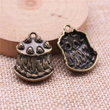 WYSIWYG 10pcs 24x18mm Birthday Cake Charms DIY Jewelry Findings Antique Silver Color Antique Bronze Color For Jewelry Making