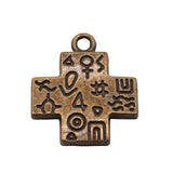 WYSIWYG 10pcs 24x21mm Cross Charms Antique Bronze Color Charms For Jewelry Making Jewelry Findings