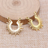 WYSIWYG 10pcs 24x22mm Gold Color Sun Connector For Jewelry Making