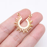 WYSIWYG 10pcs 24x22mm Gold Color Sun Connector For Jewelry Making