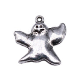 WYSIWYG 10pcs 24x23mm Halloween Ghost Charms For Jewelry Making Antique Silver Plated Antique Bronze Color Jewelry Findings