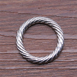 WYSIWYG 10pcs 24x24mm Ring Pendant Charms Antique Silver Color For Jewelry Making Zinc Alloy Jewelry Findings