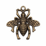 WYSIWYG 10pcs 24x25mm Bee Charms Pendants For Jewelry Making DIY Jewelry Findings Jewelry Accessories