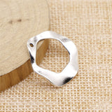 WYSIWYG 10pcs 24x25mm Charm Earrings Connection For Jewelry Making Irregular Circle For Earring Making 2 Colors