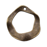 WYSIWYG 10pcs 24x25mm Charm Earrings Connection For Jewelry Making Irregular Circle For Earring Making 2 Colors