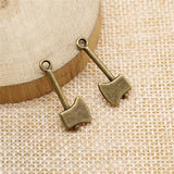 WYSIWYG 10pcs 24x9mm Ax Pendants Charms For Jewelry Making Antique Silver Color Antique Bronze Color DIY Jewelry Making