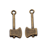 WYSIWYG 10pcs 24x9mm Ax Pendants Charms For Jewelry Making Antique Silver Color Antique Bronze Color DIY Jewelry Making