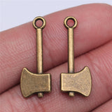 WYSIWYG 10pcs 24x9mm Ax Pendants Charms For Jewelry Making Antique Silver Color Antique Bronze Color DIY Jewelry Making