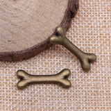 WYSIWYG 10pcs 24x9mm Bone Charms For Jewelry Making Antique Bronze Color Charms Pendants Jewelry Accessories