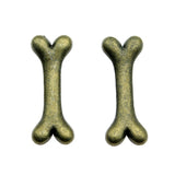 WYSIWYG 10pcs 24x9mm Bone Charms For Jewelry Making Antique Bronze Color Charms Pendants Jewelry Accessories