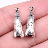WYSIWYG 10pcs 24x9x9mm 3D Rocket Charms For Jewelry Making Jewelry Accessories Antique Silver Plated Antique Bronze Plated