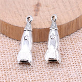 WYSIWYG 10pcs 24x9x9mm 3D Rocket Charms For Jewelry Making Jewelry Accessories Antique Silver Plated Antique Bronze Plated