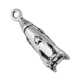 WYSIWYG 10pcs 24x9x9mm 3D Rocket Charms For Jewelry Making Jewelry Accessories Antique Silver Plated Antique Bronze Plated