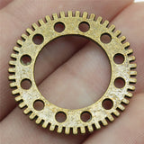 WYSIWYG 10pcs 25mm Pendant Steampunk Gear Steampunk Gear Charm Pendants For Jewelry Making Antique Silver Color Gear Pendants
