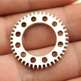 WYSIWYG 10pcs 25mm Pendant Steampunk Gear Steampunk Gear Charm Pendants For Jewelry Making Antique Silver Color Gear Pendants
