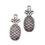 WYSIWYG 10pcs 25x10mm Pineapple Pendant Charms Antique Silver Color For Jewelry Making Zinc Alloy Jewelry Findings