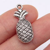 WYSIWYG 10pcs 25x10mm Pineapple Pendant Charms Antique Silver Color For Jewelry Making Zinc Alloy Jewelry Findings