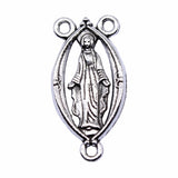 10pcs 25x13mm Antique Silver Color Antique Bronze Color Virgin Mary Connector Charms For Jewelry Making ef4347