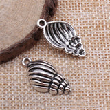 WYSIWYG 10pcs 25x13mm Conch Charms Antique Silver Color Pendant Charms For Jewelry Making Jewelry Findings
