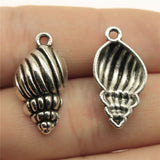 WYSIWYG 10pcs 25x13mm Conch Charms Antique Silver Color Pendant Charms For Jewelry Making Jewelry Findings