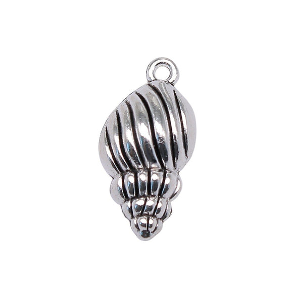 WYSIWYG 10pcs 25x13mm Conch Charms Antique Silver Color Pendant Charms For Jewelry Making Jewelry Findings