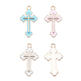 WYSIWYG 10pcs 25x14mm 4 Colors Enamel Cross Charms Pendant For DIY Jewelry Making Handmade Jewelry Craft Findings