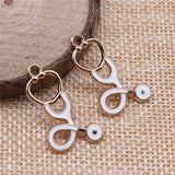 WYSIWYG 10pcs 25x14mm Stethoscope Charms KC Gold Color Plated For DIY Jewelry Making Zinc Alloy Charms Pendant Jewelry Findings