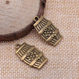 WYSIWYG 10pcs 25x14mm Wine Barrel Charms For Jewelry Making DIY Jewelry Findings Antique Silver Color Antique Bronze Color