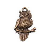 WYSIWYG 10pcs 25x15mm Antique Silver Color Antique Bronze Owl Charms Pendant For Jewelry Making DIY Jewelry Findings