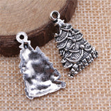 WYSIWYG 10pcs 25x16mm Christmas Tree Charms Antique Silver Color Pendant Charms Jewelry Findings For Jewelry Making