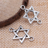 WYSIWYG 10pcs 25x16mm Star Of David Charms Connector Star Of David Connector For Jewelry Making Star Of David Connector Charms