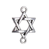 WYSIWYG 10pcs 25x16mm Star Of David Charms Connector Star Of David Connector For Jewelry Making Star Of David Connector Charms