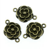 WYSIWYG 10pcs 25x17mm Flower Connector Charms Flower Charms Connector Flower Connector Charms For Bracelet Making