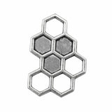 WYSIWYG 10pcs 25x17mm Honeycomb Charms For Jewelry Making Antique Silver Color Charm Pendant Jewelry Accessories