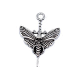 WYSIWYG 10pcs 25x18mm Antique Silver Color Skull Bee Charms For Jewelry Making