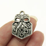 WYSIWYG 10pcs 25x18mm Gift Box Charms Antique Silver Color Charms For Jewelry Making Jewelry Findings