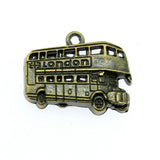 WYSIWYG 10pcs 25x20mm Pendant London Bus London Bus Charm Pendants For Jewelry Making Antique Silver Color London Bus Pendants