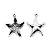 WYSIWYG 10pcs 25x20mm Star Charms Antique Silver Color Charms For Jewelry Making Jewelry Findings