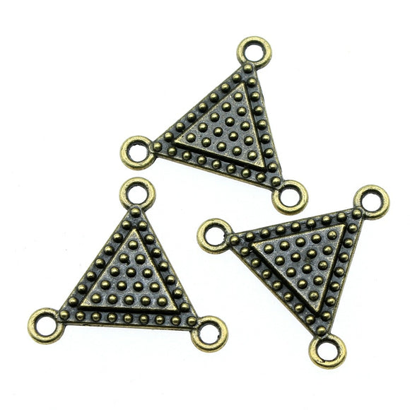 WYSIWYG 10pcs 25x22mm Charm Triangle Connector 2 Colors Triangle Connector Charms Triangle Connector Charm For Jewelry Making