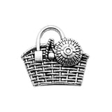 WYSIWYG 10pcs 25x22mm Handbag Charms Antique Silver Color Charms For Jewelry Making Jewelry Findings