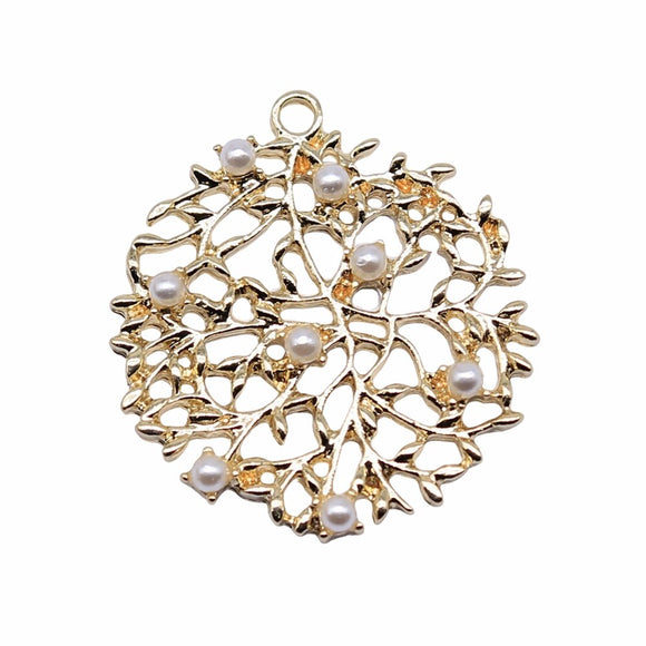 WYSIWYG 10pcs 25x23mm KC Gold Color Flowers Charms Pendant For Jewelry Making Earring Making Accessories