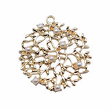 WYSIWYG 10pcs 25x23mm KC Gold Color Flowers Charms Pendant For Jewelry Making Earring Making Accessories