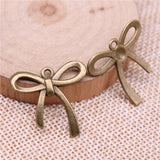 WYSIWYG 10pcs 25x24mm 2 Colors Bow Knot Charms Bow Tie Handmade Charms For Jewelry Making
