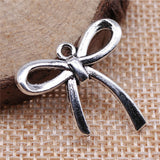 WYSIWYG 10pcs 25x24mm 2 Colors Bow Knot Charms Bow Tie Handmade Charms For Jewelry Making