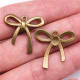 WYSIWYG 10pcs 25x24mm 2 Colors Bow Knot Charms Bow Tie Handmade Charms For Jewelry Making