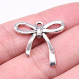 WYSIWYG 10pcs 25x24mm 2 Colors Bow Knot Charms Bow Tie Handmade Charms For Jewelry Making